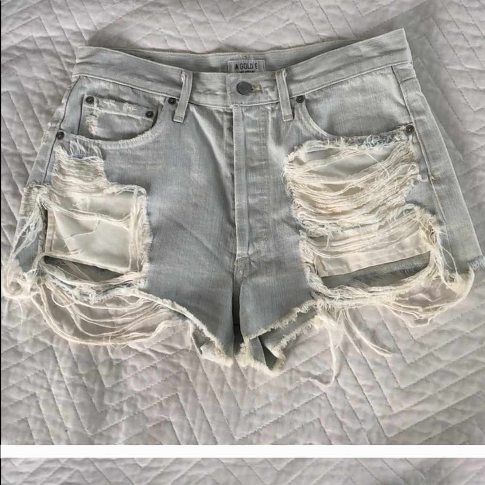 AGOLDE Distressed Parker Jean Shorts